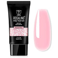 ROSALIND 2 oz Pink Poly Nail Gel, Peach Poly Extension Gel for Nails Art Nature Color Builder Pink Nail Strengthen Art Design for Women