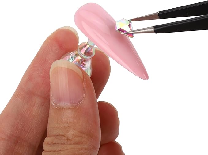 acDesign 2Pcs Nail Stand for Press Ons Magnetic Acrylic Nail Stand With 100Pcs Reusable Putty， Crystal Holders Nail Stands for Nail Art Practice