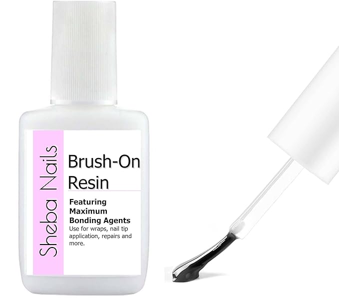 SHEBA NAILS Super Quick Fix Nail Kit - Brush On Resin Clear Glue, Activator & Buffer - Perfect Fix For Fast Repairs - Great For Natural Nails - DIY Purse Emergency Nail Kit -