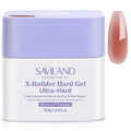 SAVILAND Nutri Ultra Hard Builder Nail Gel: 120 g 5-IN-1 Deep Nude Hard Gel for Nails Extension Builder Base Strengthen Thicken Perfect Nail Apex 3D Nails DIY Manicure