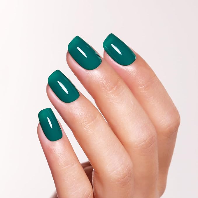 Gel Polish, 0.5 Fl Oz Emerald Green Gel Nail Polish Autumn Winter Christmas Soak Off LED UV Gel Nail Polish Art Starter Manicure Salon DIY Nail Gel Polish
