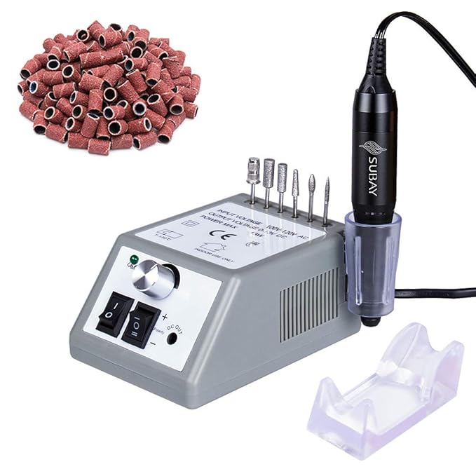 Electric Nail Drill Machine, 20000RPM Professional Nail Drill, Gel Nails,Manicure Pedicure Polishing Shape,Acrylic Nail Tools for Home and Salon Use, Grey