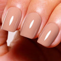Gel Polish, 0.5 Fl Oz Nude Beige Gel Nail Polish Autumn Winter Soak Off LED UV Gel Nail Polish Art Starter Manicure Salon DIY Nail Gel Polish