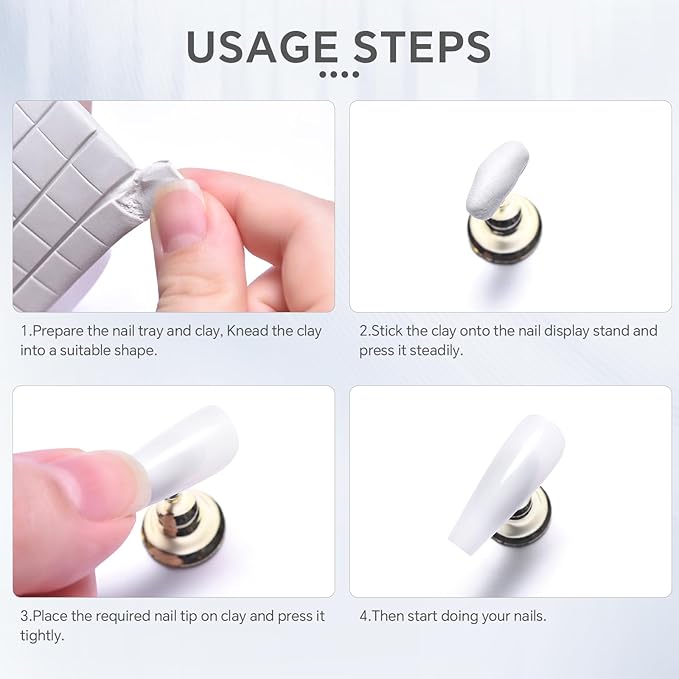 132Pcs Reusable Nail Art Clay Removable Adhesive Sticky Tack Clay Non-Toxic Nail Art DIY Sticky Non Stick Hand Clay Multipurpose Mounting Clay for Nail Art, Posters, Pictures, Cleaning