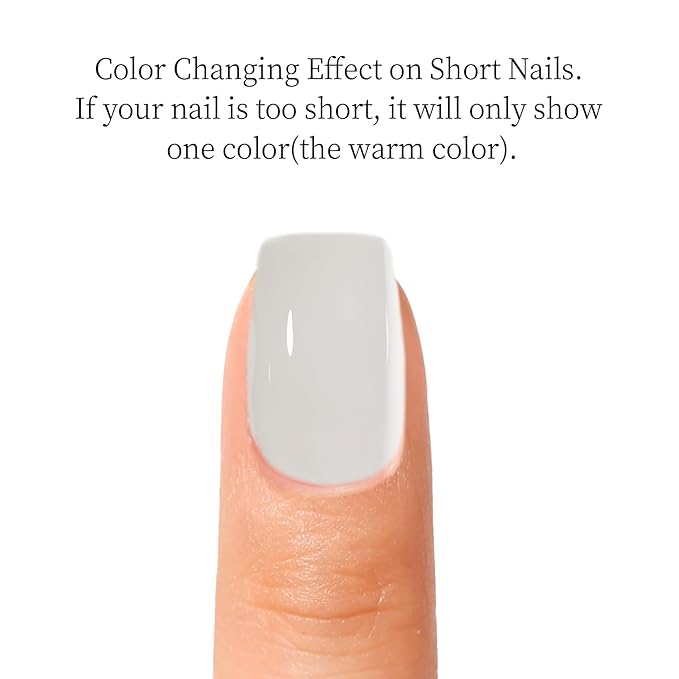 MAYCHAO 15ML Color Changing Gel Nail Polish 1Pc Black-Light Grey Tepaerature Change Gel Polish Soak Off Nail Polish Nail Art Manicure Salon DIY Gifts at Home, 0.5 OZ