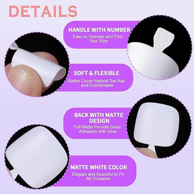Press on Toenails Short,216Pcs Summer Pink Ombre Toenail Press Ons Square for Women,Soft Gel Toe Nail Tips, Light Weight & Fit Perfectly,Soak off Acrylic Fake Toe Nail Extensions 12 Sizes