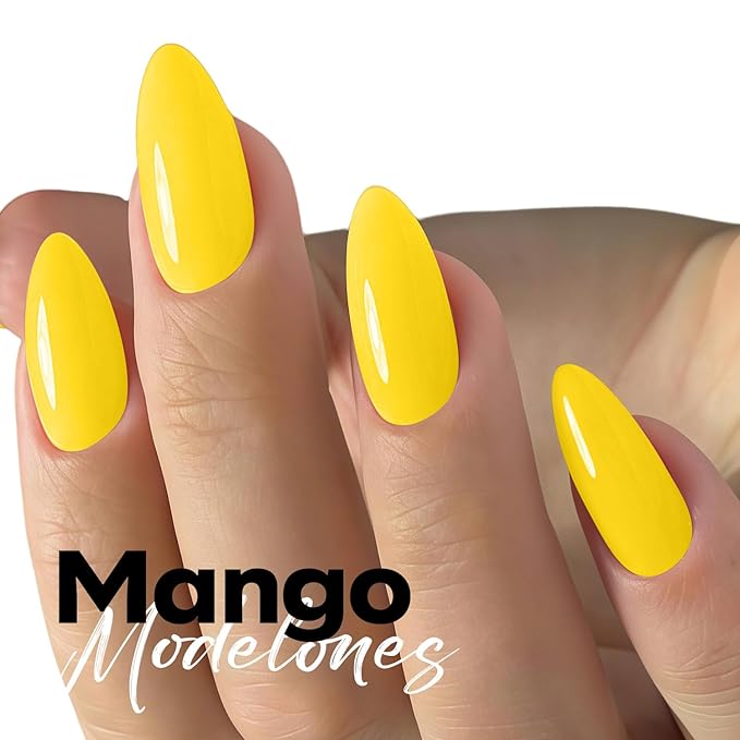 modelones Mango Yellow Gel Nail Polish Sunflower Yellow Nail Polish Soak Off U V Color High Glossy Gel Polish Manicure 15 ML