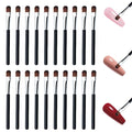 SILPECWEE 20PCS Nail Brush Set, Acrylic Nail Art Brush Ombre Brush Nail Paint Brush for Eyeshadow Eyebrows Eyeliner Makeup Nail Design Brushes Pen Manicure Tool - 90mm, Silver