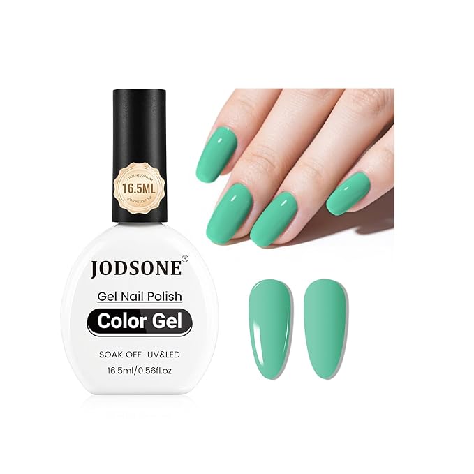 JODSONE 16.5ml Light Green Gel Nail Polish Nature Light Green Gel Polish Color Manicure Salon DIY at Home High Gloss Soak Off U V