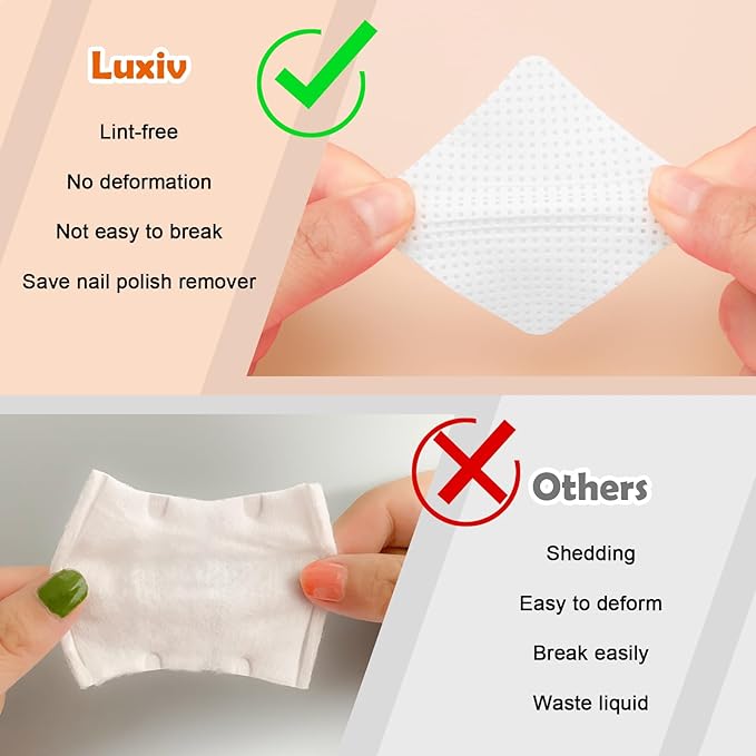 1080 + 3 Pcs Lint Free Nail Wipes Kit, Disposable Nail Polish Remover Pads Non-Woven Nails Eyelash Extensions Wipes, Nail Polish Remover Wipes with 200 ML Bottle, 2 Pcs Cuticle Pusher (Pink+white)