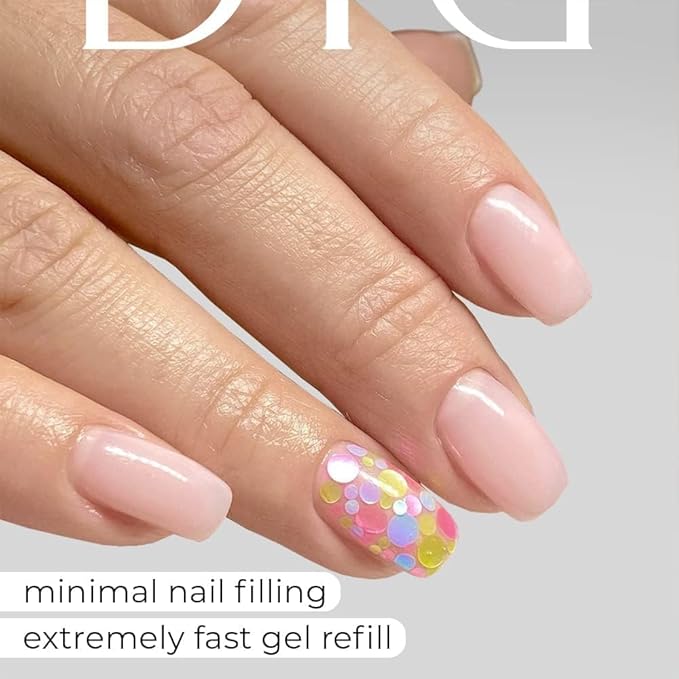 DIDER LAB Premium Liquid Gel Set Milky Pink - Self-Leveling Builder Gel for Nails - Professional Nail Reconstruction - Up to 5 mm Nail Extension - UV LED - Non-Acid - 2x0.34 fl oz