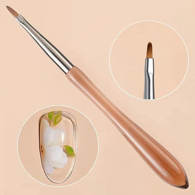 SILPECWEE Acrylic Nail Brush, Nail Art Brushes Daisy Pen - Versatile Nail Drawing Pen for Petals, Leaves, Flowers Nails Art Designs Tool for DIY Salon