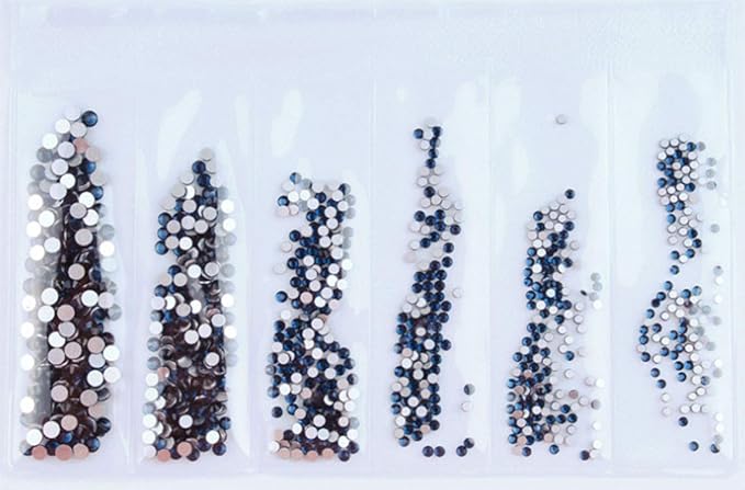 7200 Pieces(6 Grid)5 Pack of Nail Art Rhinestone Decoration Style2