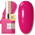 Double Rhythm Translucent Gel Polish Sheer Neutral Natural Light Milky Same Color Same Bottle 15ML Jelly UV Nail Polish Nail Art DIY at Home (Pink Purple-A1471)