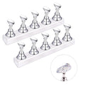 2 Sets Nail Display Stands, Fake Nail Display Stand For Painting Nails DIY Nail Magnetic Practice Stand, Nail Polish Practice Nail Art Kit For Beginners, Home And Nail Salon Use (Silver)