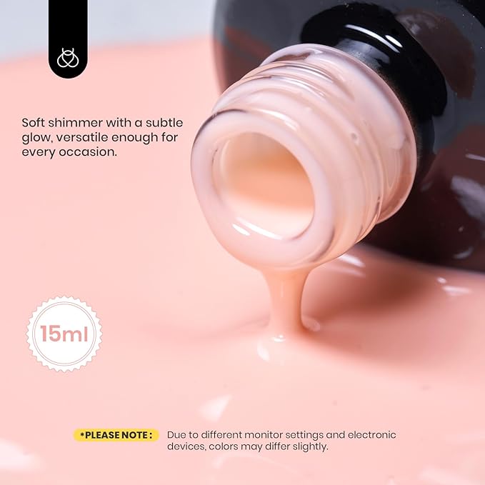Beetles Builder Gel for Nails,0.5 oz 8 in 1 Nail Thickening Strengthening Building Apex for Beginner DIY Salon at Home,Nude Builder Nail Gel,UV & LED Lamp Cured Needed