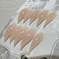 10 Pcs Luxury Medium Press on Nails Curved Stiletto Handmade Nails Press Ons Full Cover Glossy Dragon Claw Nude False Nails Reusable Acrylic Unique Eagle Claw Stick on Nail for Women（S）