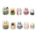 3D Cherry Press on Nails Short Square - Cute Cartoon Design with Mini Bow Charms, Colorful Kawaii False Nails for Women and Girls (Cartoon-A,S)