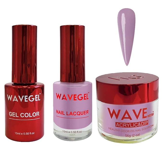 WAVEGEL Soak-Off Gel, Nail Lacquer & Acrylic/Dip Powder Matching Set - Queen Collection - #085 Pardon Me