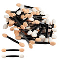 Disposable Eyeshadow Applicators, 100PCS Chrome Nail Powder Applicator Brush, Dual Side Eye Shadow Sponge Sticks, Nail Glitter Powder Pigment Pen Brush, Nail Art Applicator Tools