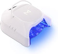 M - GlowPro Professional Hybrid 86W Wireless Rechargeable UV LED Nail Curing Lamp Cordless Nail Dryer for Gel Nails, Manicure, Pedicure (White)