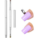 Nail Clean Up Brush, Double-Ended Flat & Fine Angled Acetone Resistant Nail Polish Remover Brush for Cleaning Polish Mistakes on the Cuticles, Nail Art Painting & Design