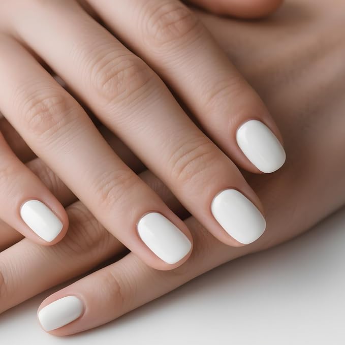 JODSONE 1Pcs 16.5ml Pure White High Gloss Winter Color Gel Polish U V/LED Soak-Off Gel Nail Polish Colorful Bottle Simple Bright for Nail Art Girls Gift