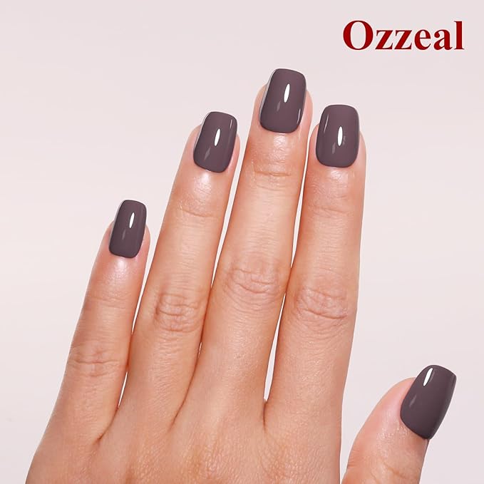 Gel Polish, 0.5 Fl Oz Grey Brown Gel Polish Autumn Winter Soak Off LED UV Coffee Brown Gel Polish Art Starter Manicure Salon DIY Nail Gel Polish