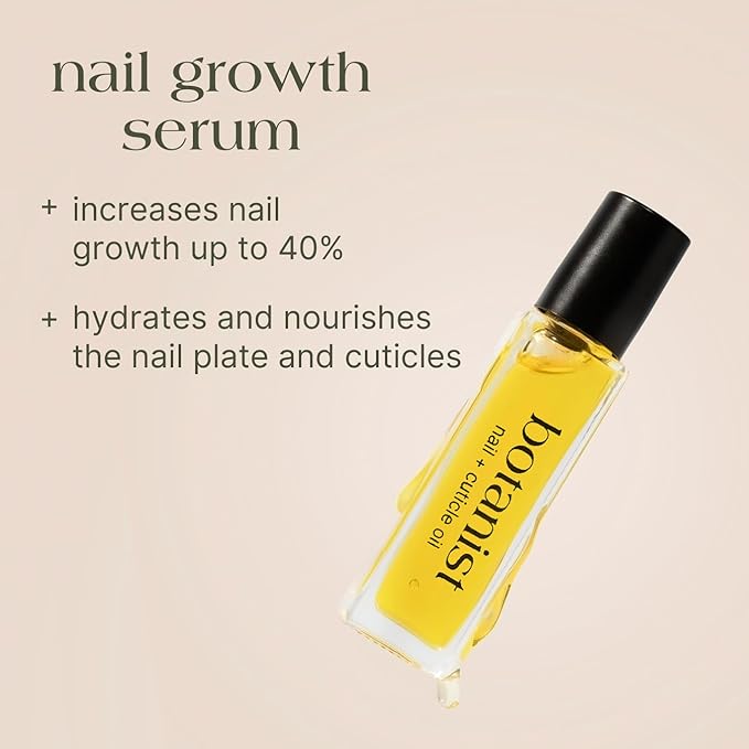 Botanist Nail Rescue Kit | Strengthening Polish + Growth Serum | Grow and Strengthen Nails Damaged from Acrylics, Dip, and Gel Manicures | Non-Toxic, 84% Plant Based, 21-Free & Vegan (Cherry Blossom)