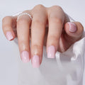 Press On Nails - Short Findigit Square Pink False Nails, Reusable Stick On Fake Nails with Glue Salon Quality 16 Sizes - 32 Nail Kits, Square Grace