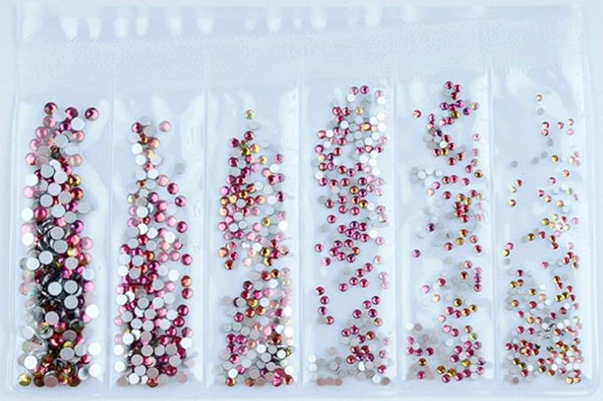 7200 Pieces(6 Grid)5 Pack of Nail Art Rhinestone Decoration Style1