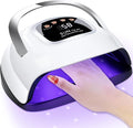 LKE UV Nail Lamp, 72W LED Nail Lamp Nail Dryer Light for Nails with 3 Timer Setting & LCD Touch Display Screen for Home and Salon Use (B-White)