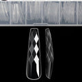 3D Diamond Shaped Polygel Nail, Extension Clear Full Cover False Nail Tips, Hybrid Gel Acrylic Nail, Diamond Fake Nails, 14 Sizes Building Artificial Press on Nail (style 9, 120pcs)
