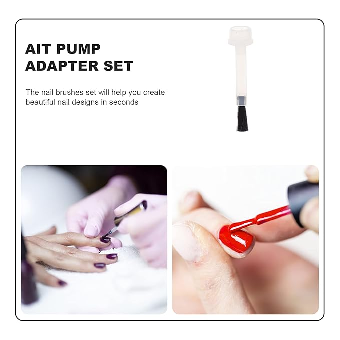 Beaupretty Mini Nail Polish Brush Replacement Set 20Pcs Portable Nail Art Brushes for Precise Gel Polish Application and Diy Design Detailing