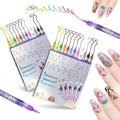 2026 New 12 Colors Nail Art Pens Set, 0.5mm Fine Tip Polish Markers for Drawing - Quick Dry Waterproof DIY Nail Art Kit for Beginners, Gel & Acrylic Nails, Home Salon Manicure Tools (2 Set)