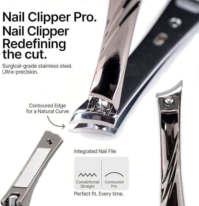 Xixter 7-Piece Heavy Duty Toenail Clippers for Thick Nails & Seniors, Professional Ingrown Toenail Removal Kit with Long Handle Nipper, Precision Toe Nail Clipper Set for Men & Podiatry Tools
