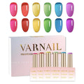 VARNAIL Rainbow Candy Jelly Gel Nail Polish Kit 6 Colors 15 ml, Glass Tint Sheer Gel Polish, Salon Quality Soak off UV Light Gel Nail Polish Set