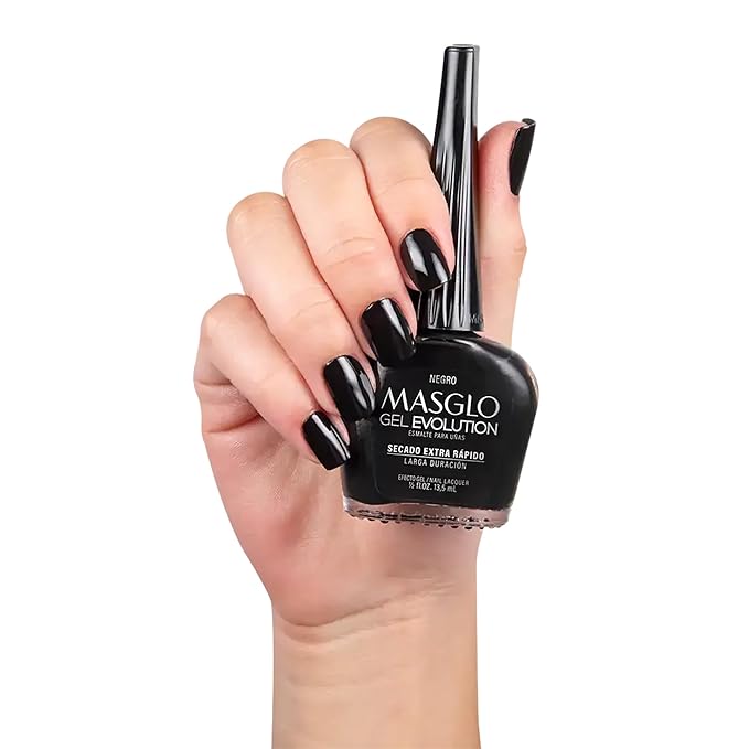 MASGLO Gel Evolution – Set of 3 Nail Polishes No UV/LED Lamp Needed, Fast-Drying, 12-Day Wear, 14-Free Formula, High-Gloss Finish, vegan (0.5 oz Each)