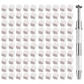 100 Pcs White Soft Nail Sponges for Ombre, 4 Claws Nail Sponge Metal Grabber,Ombre Nail Brush Nail Supplies Manicure Nail Art Tools Nail Accessories
