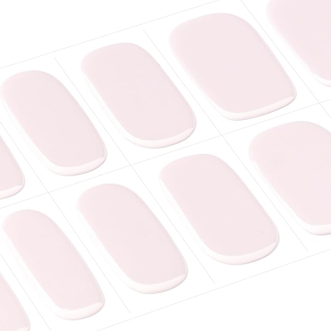 DANNI & TONI Semi Cured Gel Nail Strips Light Pink Gel Nail Wraps Gift for Woman |Misty Pearl