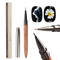 BQAN 1Pcs Nail Art Brushes Nail Paint Brush for Lines, Flower, Petal & Leaves Gel Polish Nails Design Painting Tool with Wooden Handle Salon DIY at Home