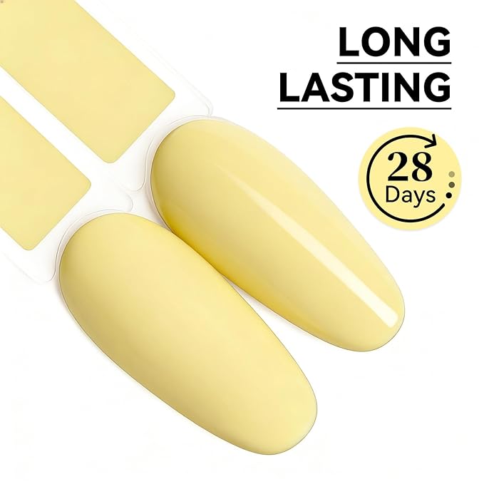 MEGIOR Goose Yellow Gel Nail Polish 0.5 Fl Oz Bright Yellow Soak Off UV LED Lamp Light Cure Gel Polish Kit for Salon and Nail Art Starter Manicure DIY at Home