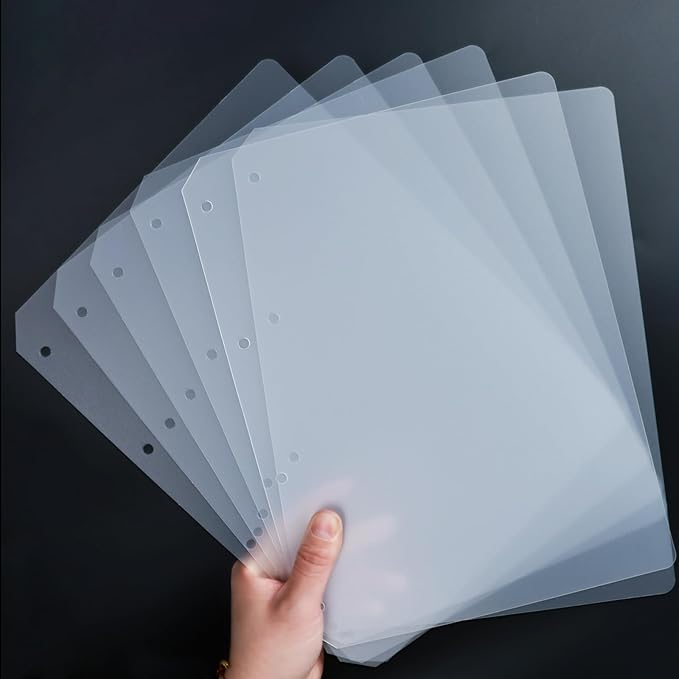 Large Press on Nail Organizer Book Insert Pages 6 Sheets Fake Nails Storage Insert Page Acrylic Salon Display Supplies Removable with Double-Sided Adhesive A4 Size