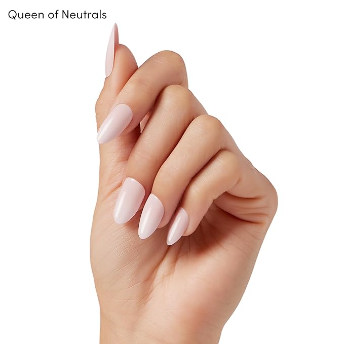 Dashing Diva Nailbliss Gel Manicure Bundle - Queen of Hearts Collection - Salon Quality, Easy to Apply and Chip Resistant - Contains 2 Sets of 30 Medium Length, Almond Shaped, Glue On Gel Nails
