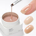 GAOY Colored Builder Base 30g with a Brush, 4-in-1 Long Lasting Nail Builder Gel Nude Natural Jelly, Soak Off UV Light Cure Nail Strengthening, Tawny Peach