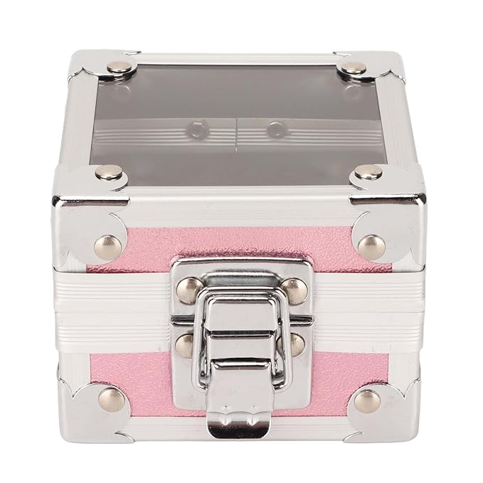 Nail Drill Bit Holder,ANGGREK 25 Holes Drill Bit Case 3 Layer Sponge Transparent Cover Storage Displayer Box for Acrylic Nail Drill Bit Rivet Reinforcement