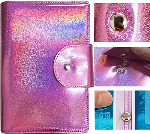 50 Slots Image Stamper Plate Collection Nail Art Stamp Plate Stamping Plates Cases Stamp Nail Template Organzier for 6.0x12.0cm and 9.5X14.5CM Nail Art Plates(Pink)