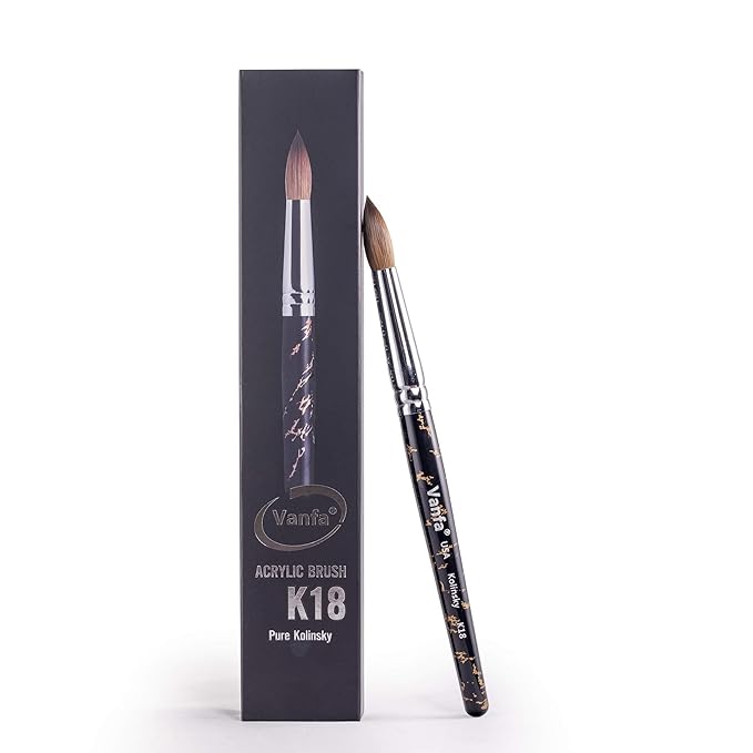 VANFA Acrylic Nail Brush with Pure Kolinsky Hair K18