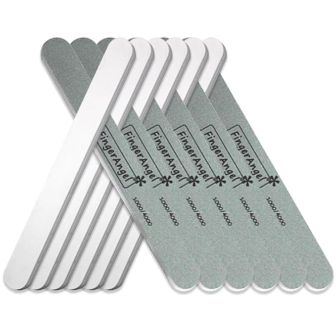 20PCS Nail File Polisher Smooth and Shiny Nail Buffer for Natural Nails Cushion Nail File 1000 and 4000 Grit