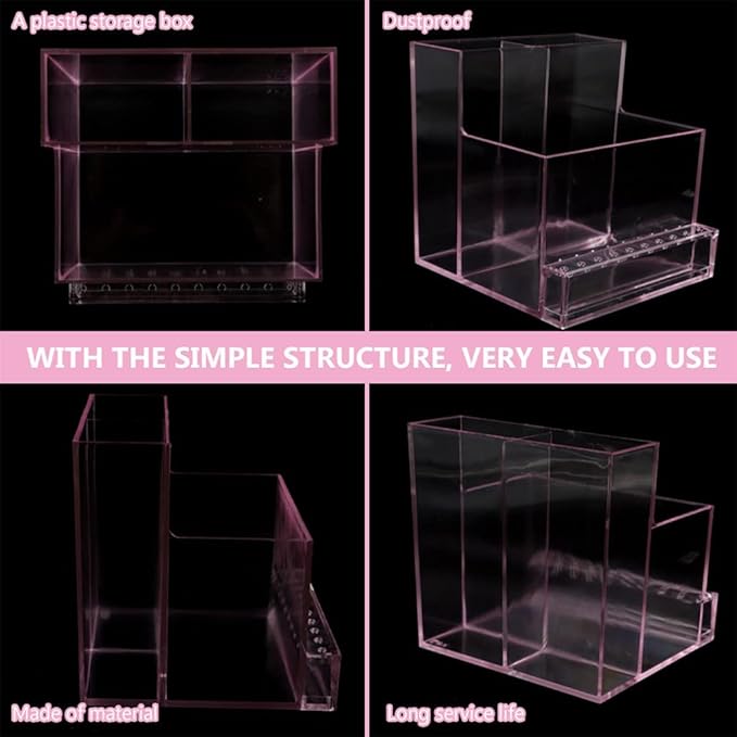 Beaupretty Nail Supplies 2pcs Nail Drill Bits Holder Nail Drill Grinding Bit Organizer Nail Polisher Machine Display Case Nail Drill Kit